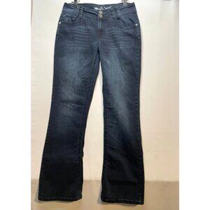 Wallflower jeans womens 9 29 x 31 luscious curvy fit bootcut flap WBM08234B blue